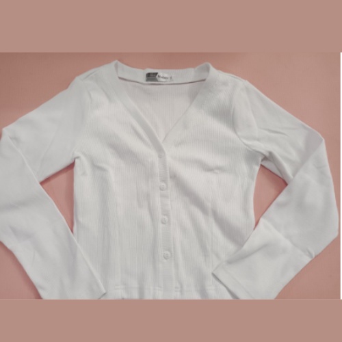 Áo Khoác Cardigan Tay Dài Madela Khuy Cúc Nhẹ Nhàng Thanh Lịch, Áo Cardigan Khoác Ngoài Thu Đông Dáng Ngắn