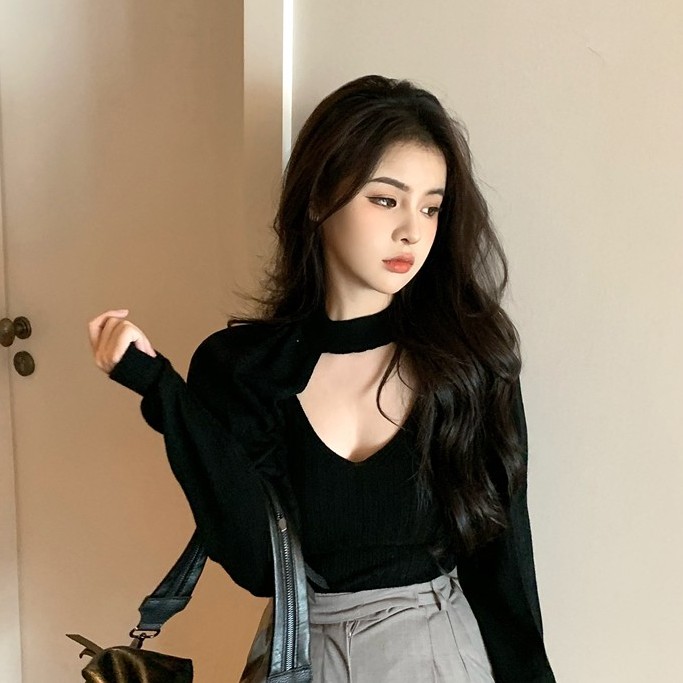 Áo Len Chui Đầu Cổ Tròn Cá Tính Thời Trang Dễ Phối Đồ Nhiều Màu Tùy Chọn