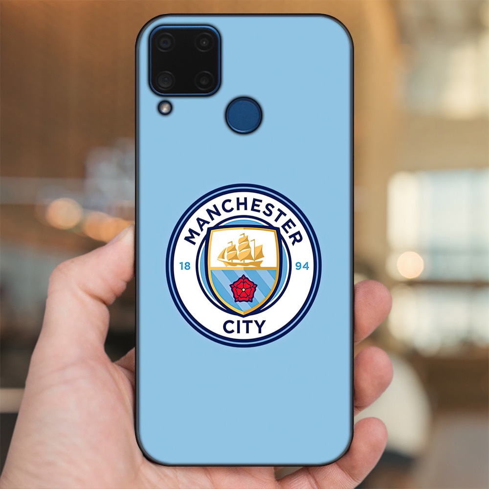 Ốp lưng Realme C15 viền đen in hình Manchester City MC