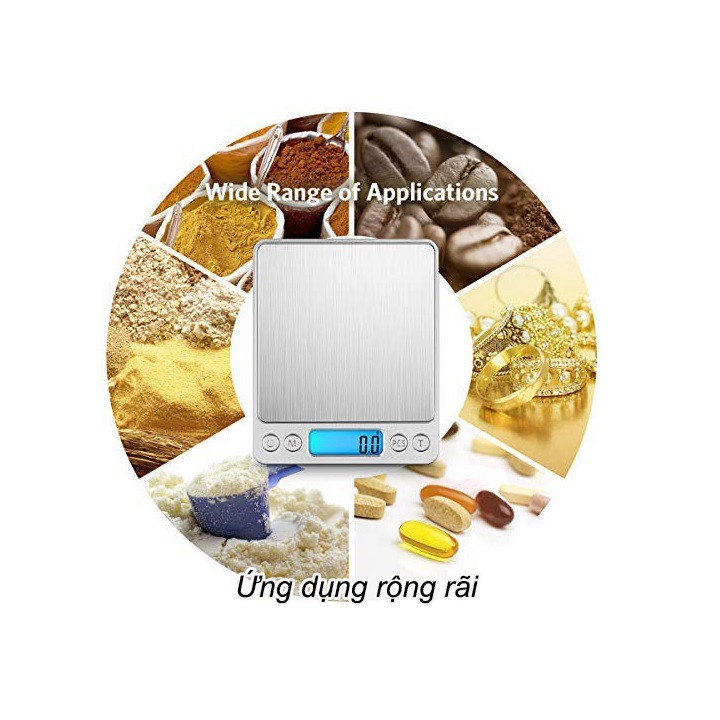 Cân tiểu ly điện tử, cân nhà bếp, cân làm bánh  3kg tặng kèm khay đựng đồ và 2 viên pin AAA