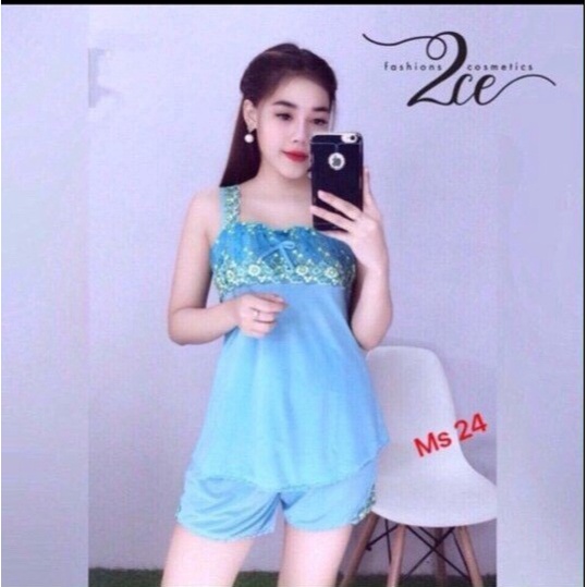 ĐỒ BỘ THUN LẠNH 3 SIZE 45-65KG HAI DÂY THỜI TRANG