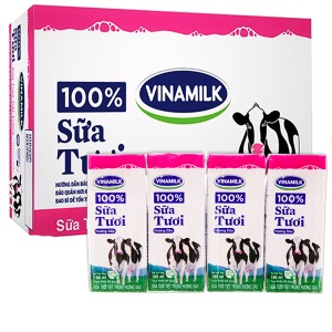 Sữa Vinamilk ❤ FREESHIP ❤ Thùng sữa Vinamilk 100% có đường 180ml (4 *12 lốc) , Sữa Tươi - Sữa Tươi có đường