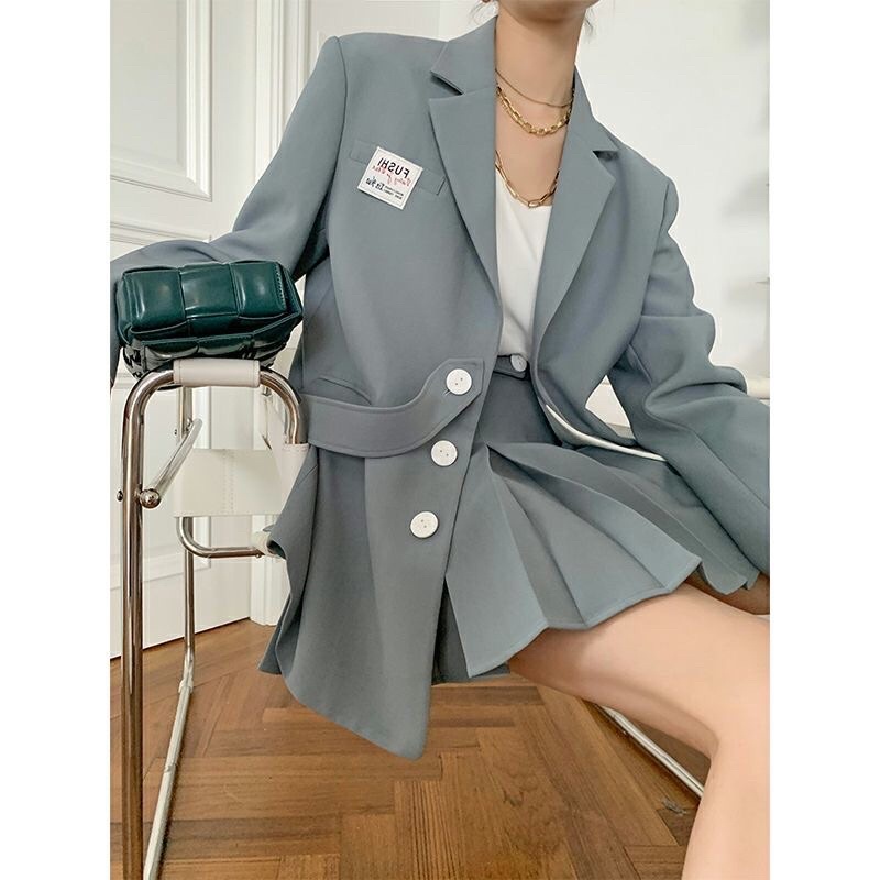 Set Áo Blazer Nữ + chân váy phong cách hàn quốc mẫu mới đẹp mã ZELE501 | BigBuy360 - bigbuy360.vn