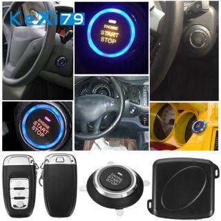 9Pcs/Set Car SUV Keyless Entry Engine Start Alarm System Push Button Remote Starter Stop Auto