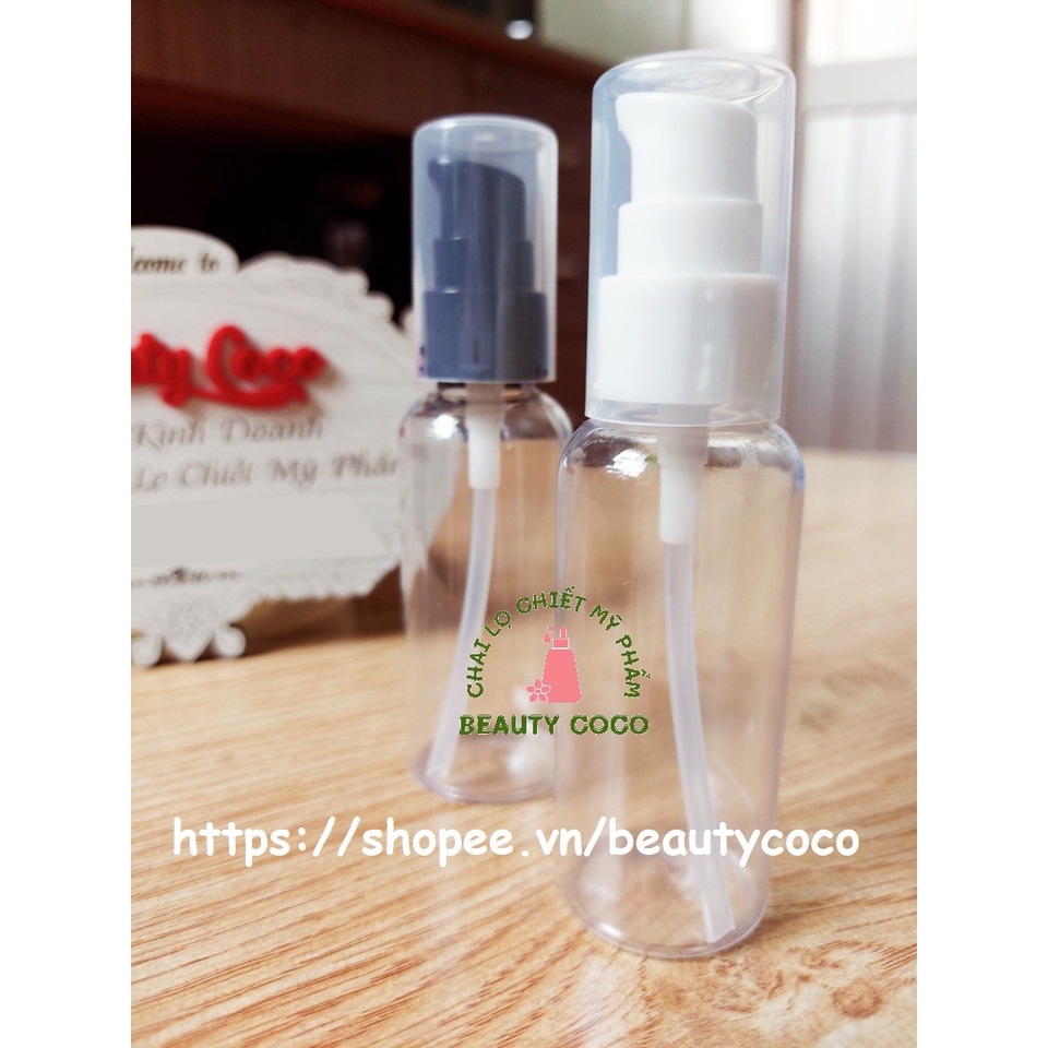 Chai xịt ấn giọt 50ml lọ nhựa chiết mỹ phẩm
