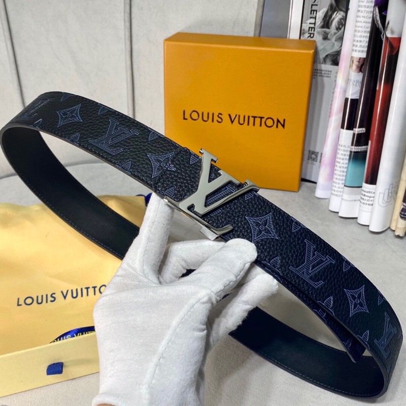 Thắt lưng nam thương hiệu Louis Vuitton LV da thật cao cấp 2 mặt lv shape được in nổi