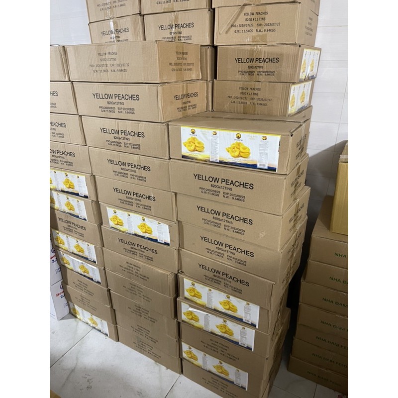 Thùng Đào Thái Boddob - skc 12 lon 820gram