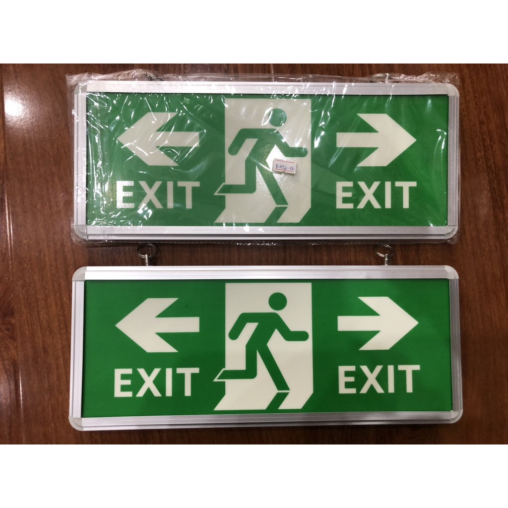 Bảng dạ quang EXIT chỉ 2 hướng YF1017 (2 mặt)