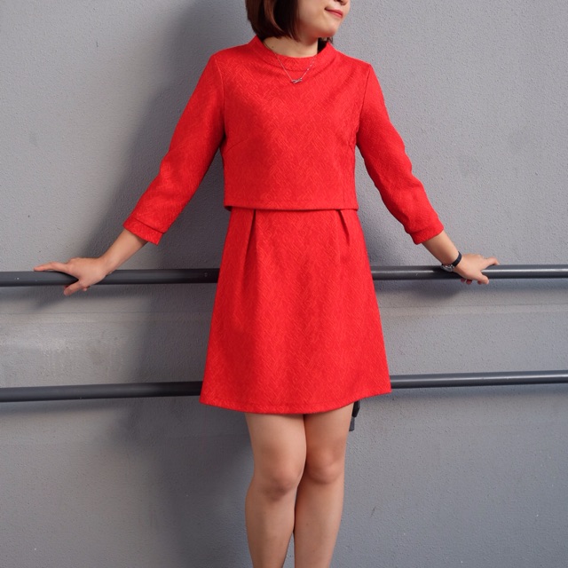 Váy chữ A vải gấm Mullet Boutique