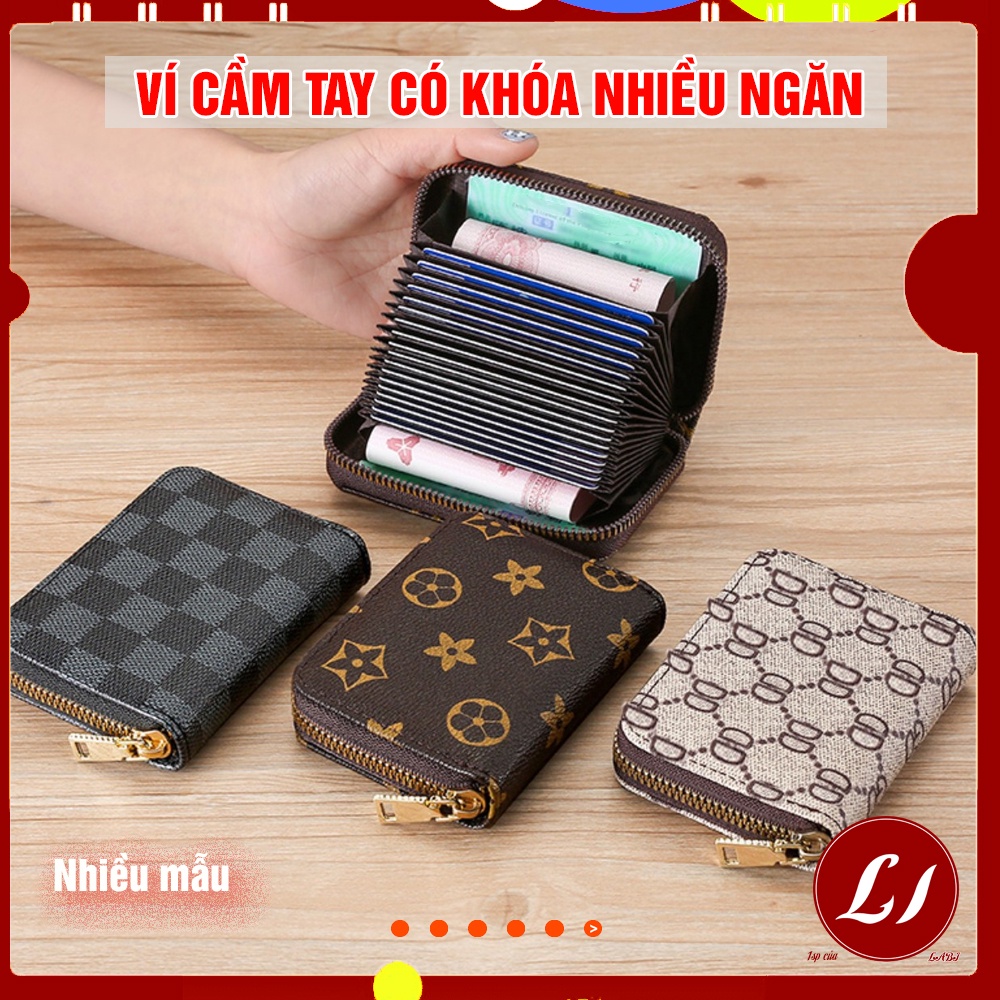 Ví khóa cầm tay 12 NGĂN nhỏ gọn, tiện lợi