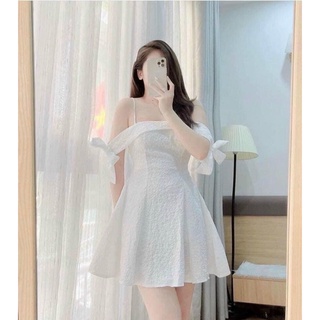 ĐẦM GẤM HOA 2S RỚT TAY THẮT NƠ 2M 🖤