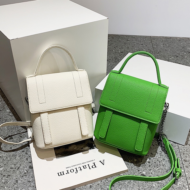 IELGY Túi Đeo Vai Màu Sắc Trơn Phong Cách Hàn Quốc Thời Trang Cho Nữ