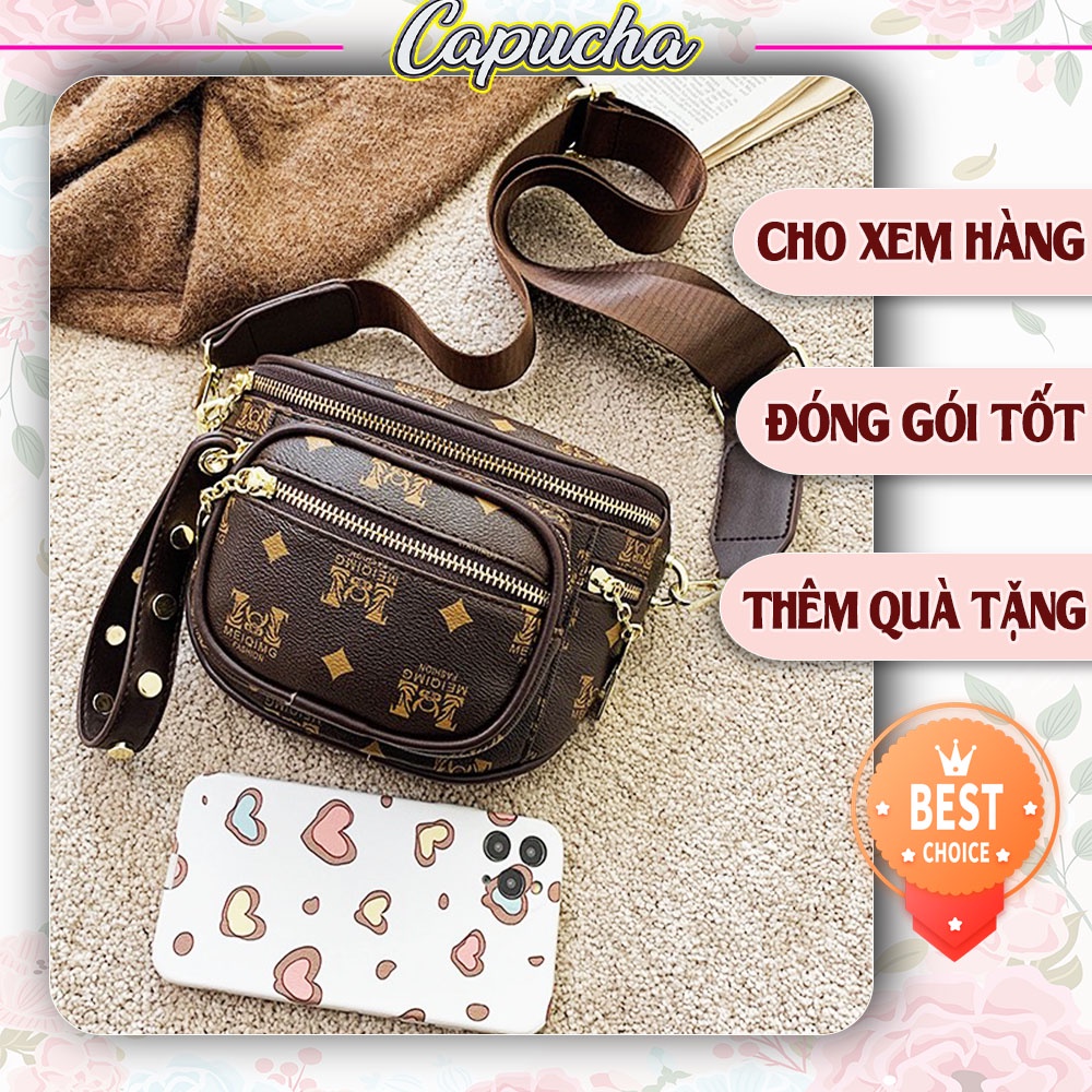 Túi xách nữ đeo vai phong cách Hàn Quốc kiểu dáng bao tử chất da mềm mịn Capucha T145