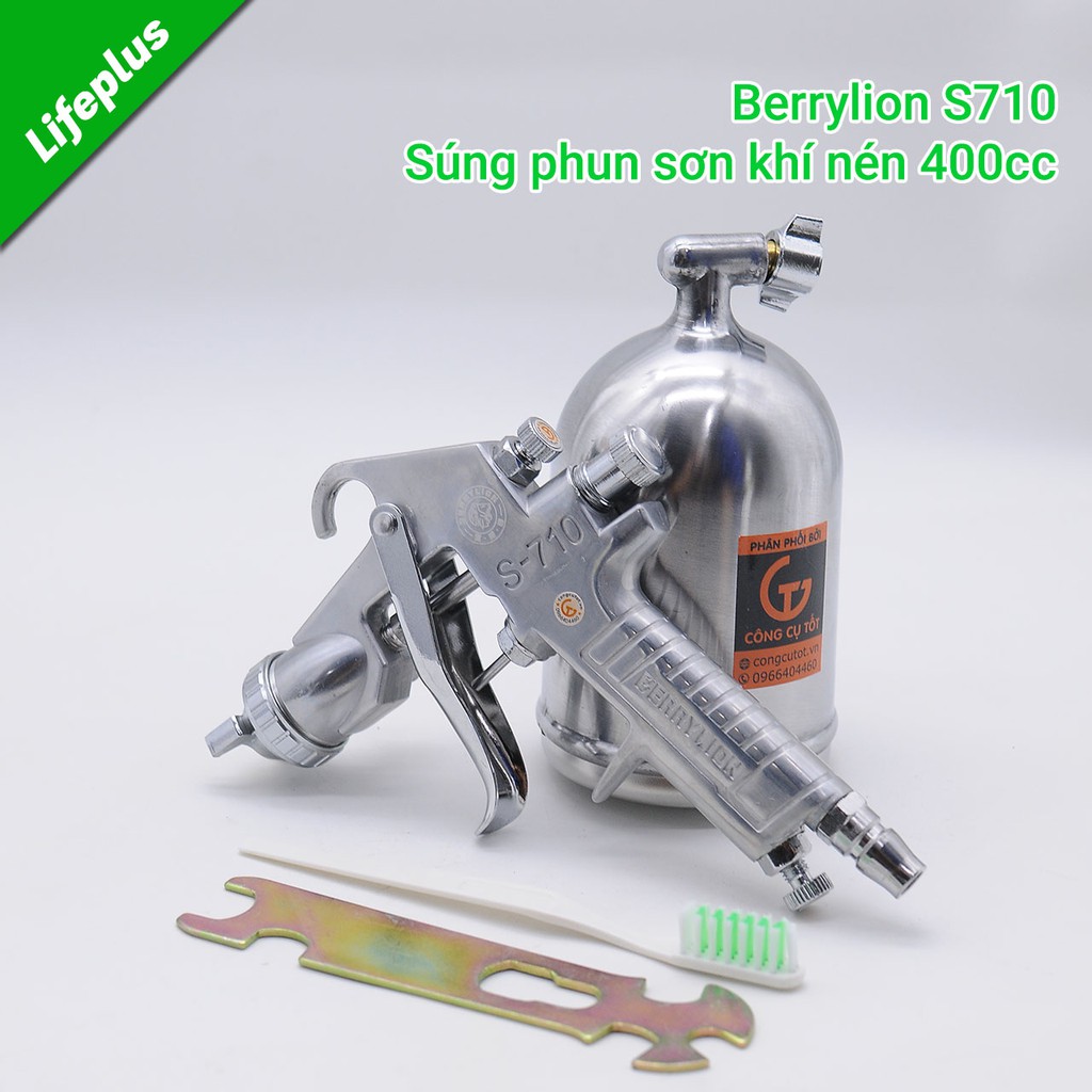 Súng phun sơn khí nén 400cc Berrylion S710