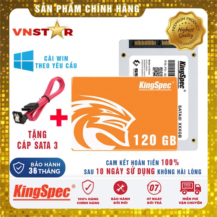 Ổ Cứng SSD 480/240/120GB KingSpec - Tặng FREE Cáp SATA 3 - COMBO CADDY BAY - Bảo Hành Chính Hãng 36 Tháng 1 Đổi 1 | WebRaoVat - webraovat.net.vn