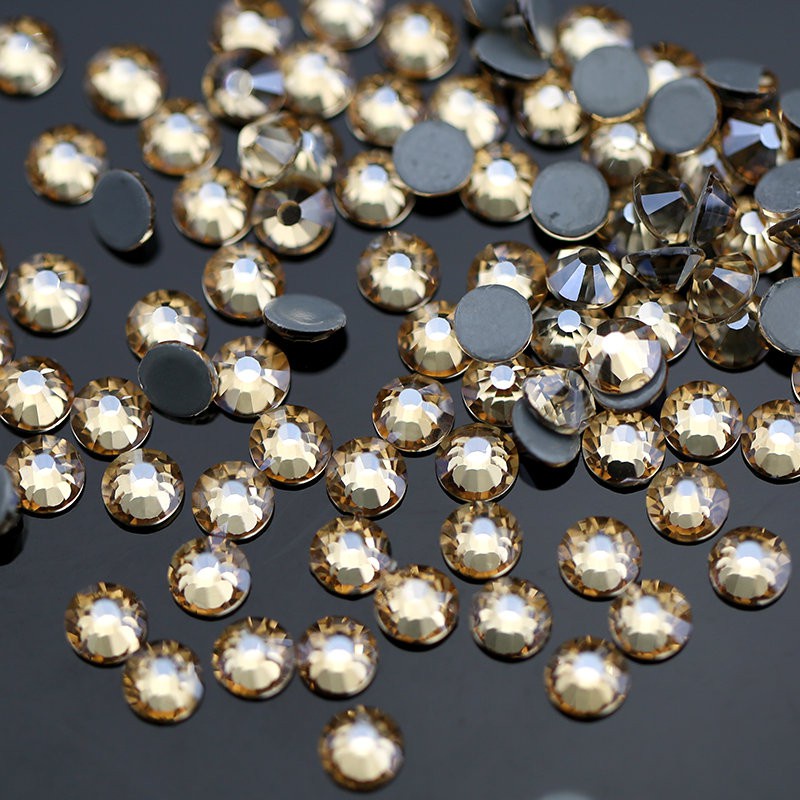 Hạt Đá Thủy Tinh QIAO SS6-SS20 GSHA AB / Gold Shadow Dùng Trang Trí