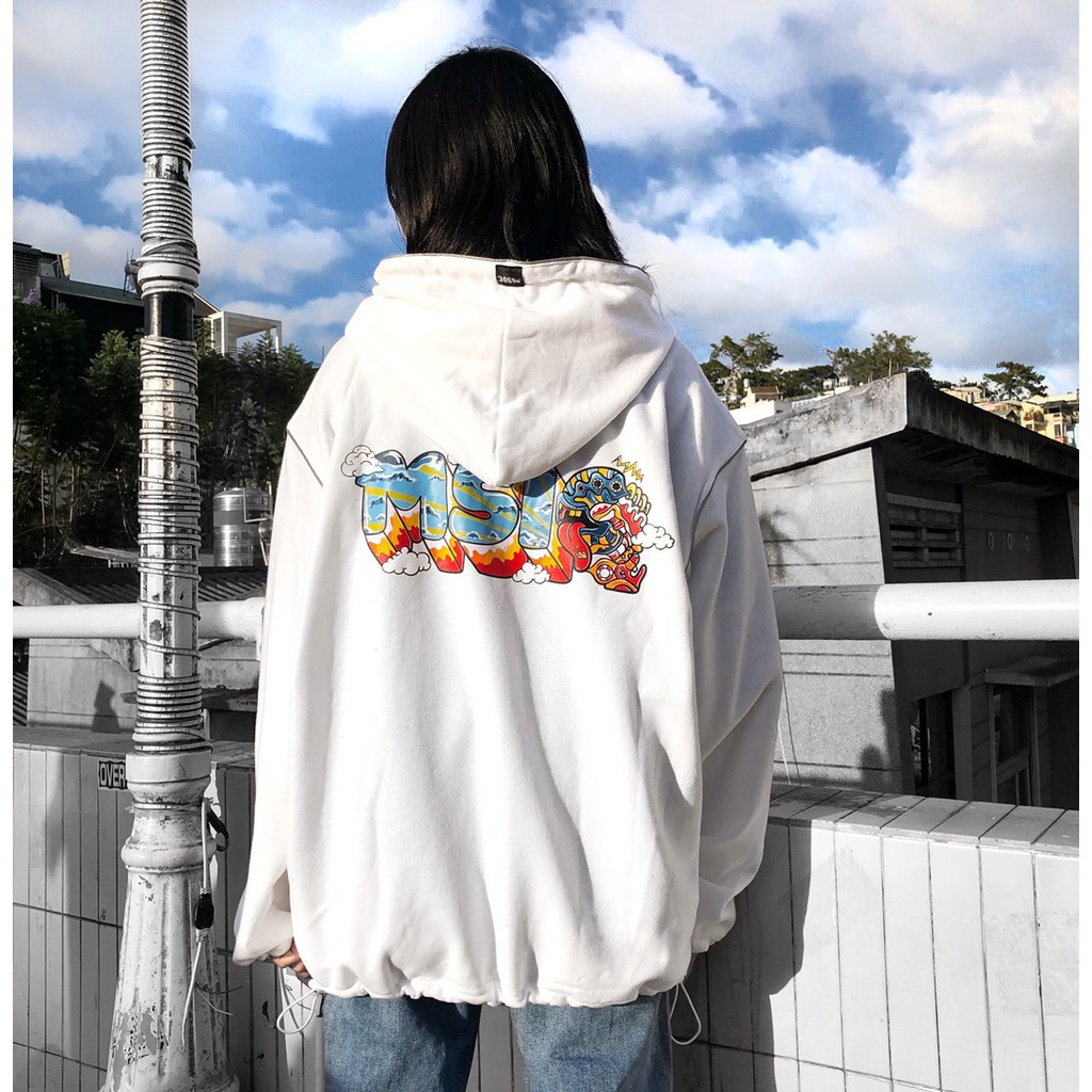 Áo Hoodie Msic (trắng)