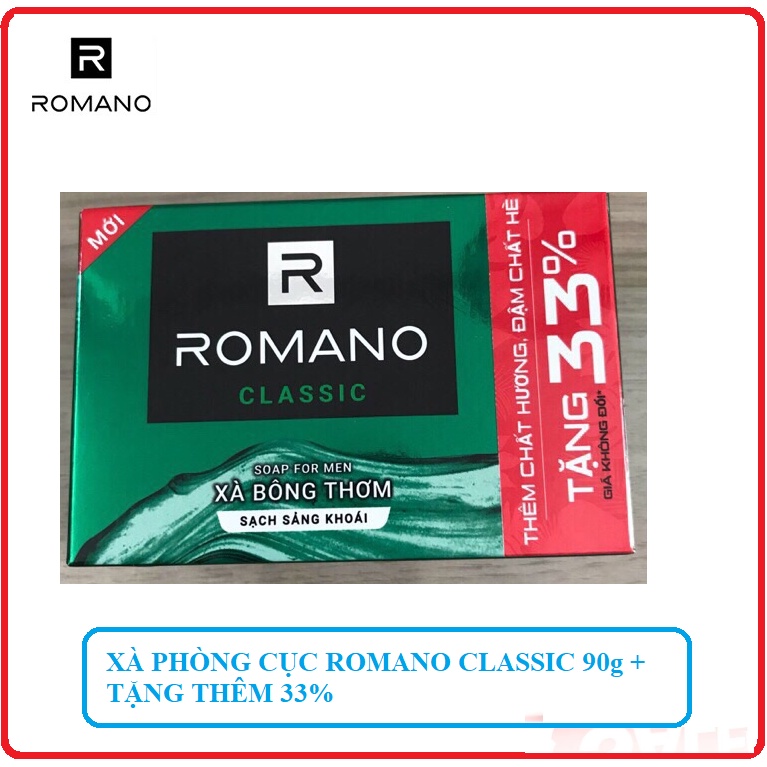 Xà Phòng ROMANO Hương Nước Hoa Cục 90g