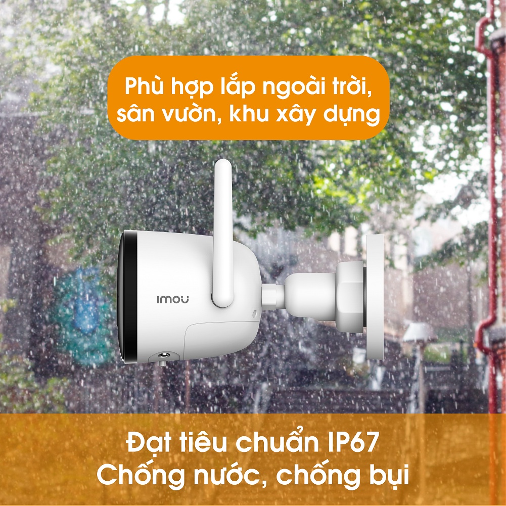 Camera không dây WiFi ngoài trời IMOU IPC-F22FEP ghi hình màu ban đêm - Hàng Chính Hãng