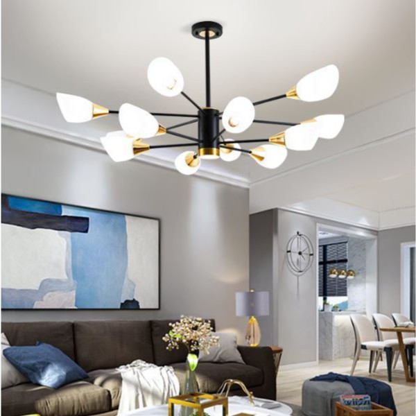 Đèn chùm MONSKY WANTE 12 bóng hiện đại trang trí nội thất cao cấp, sang trọng - kèm bóng LED
