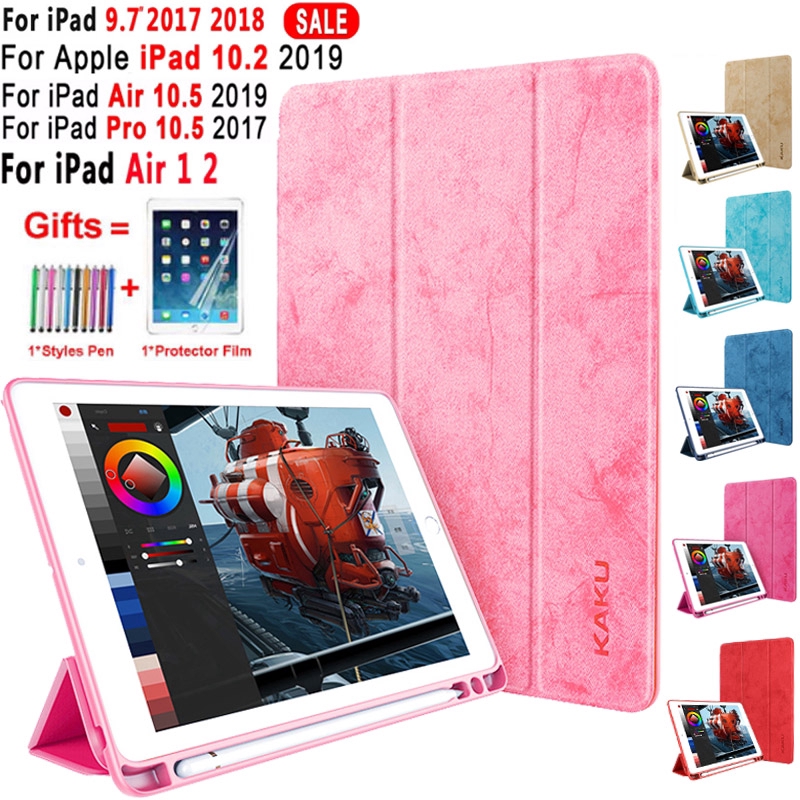 Bao da pu nam châm tự động dành cho iPad 7th Gen 10.2 inch 2019 6th Gen 5th 9.7 Air 3 2019 Pro 10.5