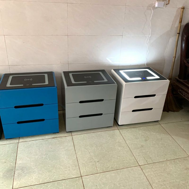 Tủ - Táp đầu giường thông minh_Tích hợp sạc không dây, đèn cảm ứng
