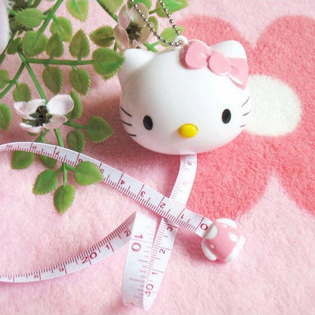 Thước Dây Tự Động Mini 1.0m Hình Hello Kitty Dễ Thương
