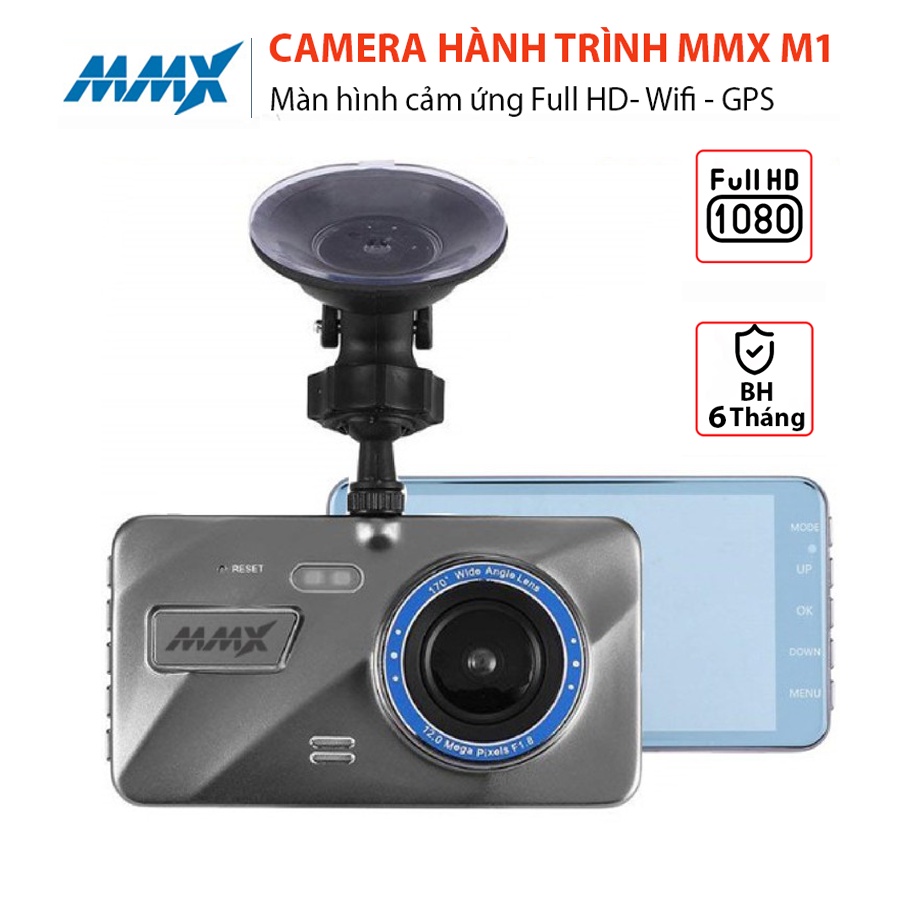 Camera hành trình ô tô MMX M1 Full HD màn hình cảm ứng, hỗ trợ thẻ nhớ 32G – BH 6 tháng