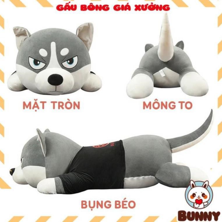 Gấu Bông Chó Husky Siêu To Khổng Lồ _ Chó Husky Siêu Mềm Mịn  tạo cảm giác thoải mái khi ôm. -  𝐁𝐔𝐍𝐍𝐘