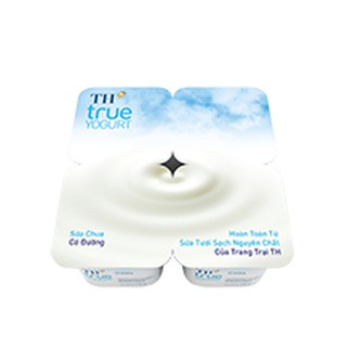 Hộp sữa chua ăn có đường th true yogurt hộp 100g