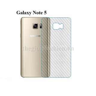 Miếng dán lưng vân Carbon, các bon SamSung Galaxy Note 5