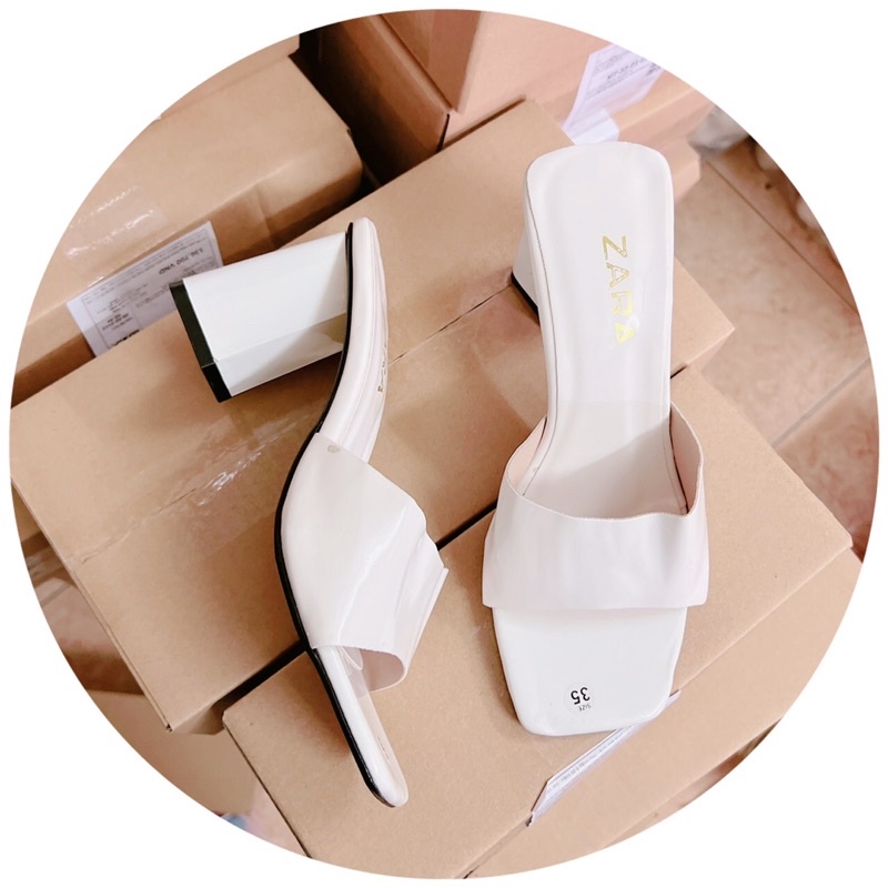 ❤️ XẢ KHO GIẢM 60%❤️ DÉP GUỐC QUAI BẢN BÓNG GÓT THANG 8p SIÊU DỄ ĐI