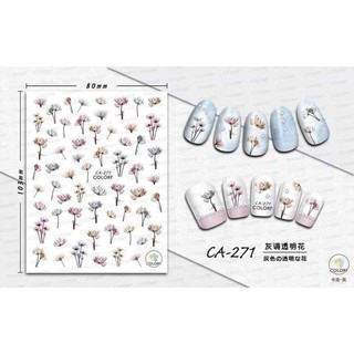 Sticker dán móng 3D hoạ tiết các loài hoa