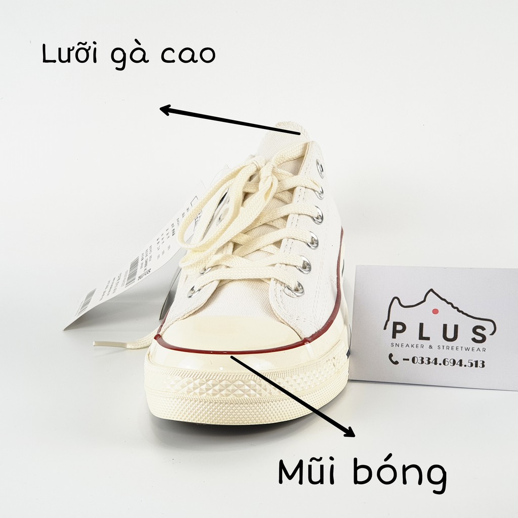 Giày thể thao sneaker 𝐂𝐎𝐍𝐕𝐄𝐑𝐒𝐄 - thân vải đế cao su đúc - cổ thấp đế 4cm - màu sắc trắng viền đỏ