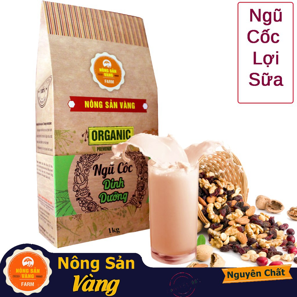 [Hot]1kg Bột Ngũ Cốc Cao Cấp 12 Loại Hạt - Nông Sản Vàng