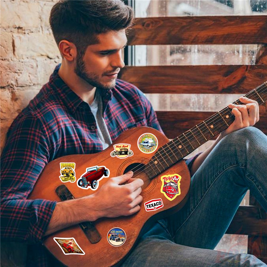 100Pcs/Set ❉ Retro Hot Rod Series A Classic Car Stickers ❉ DIY Waterproof Fashion Doodle Decals Stickers