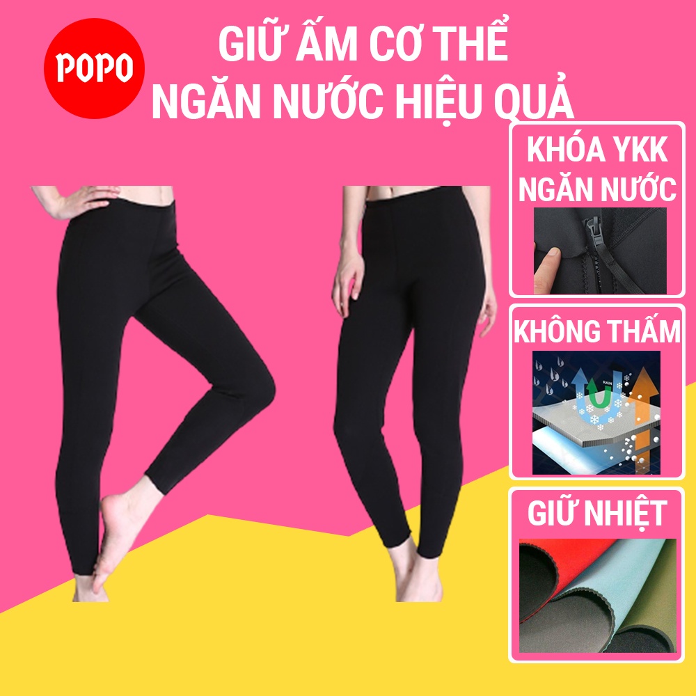 Quần lặn biển cho nữ, ống lửng dày 3mm; giữ ấm cơ thể, quần lặn nữ ngăn nước tiếp xúc với cơ thể hỗ trợ lặn biển MS009