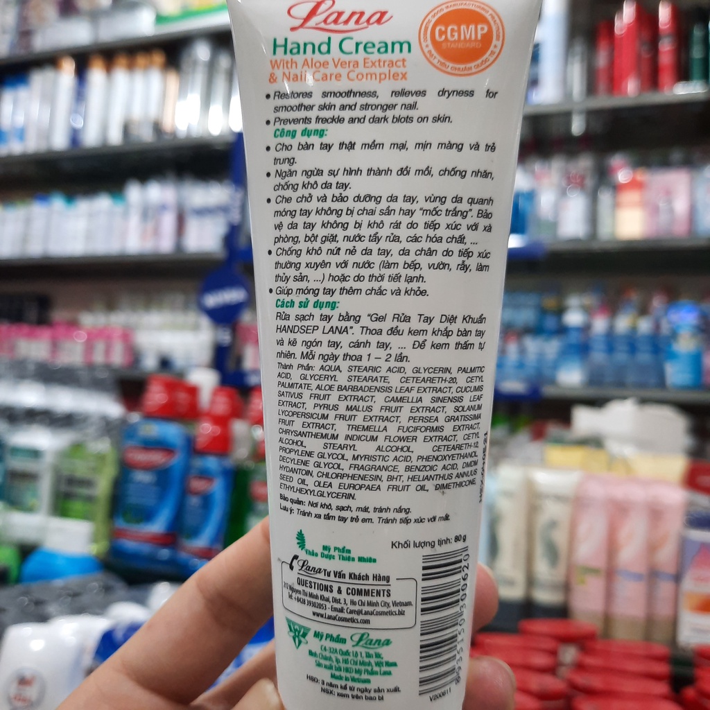 Kem Dưỡng Da Tay Lana Aloe Vera 80g