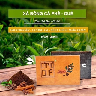 Xà bông sinh dược cafe - quế. giảm mụn lưng, 100% thiên nhiên
