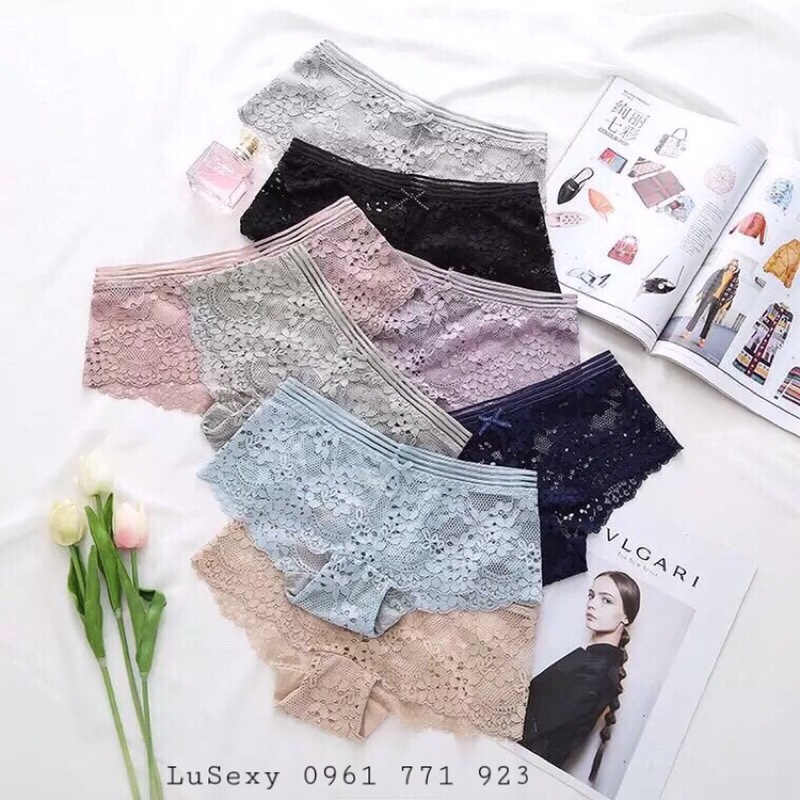QUẦN LÓT REN NỮ SEXY CAO CẤP - Quần lót nữ ren đùi màu da, đen, hồng, tím, xanh | BigBuy360 - bigbuy360.vn