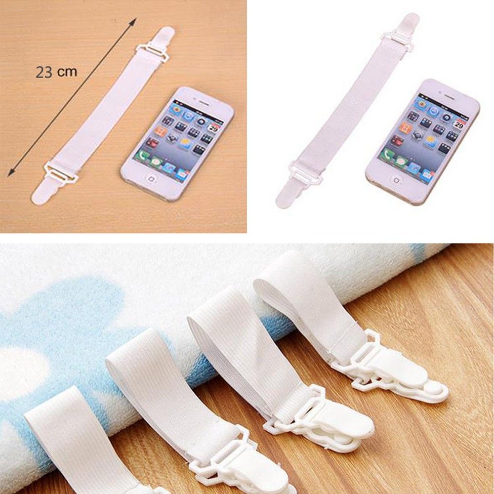 Bộ 4 Dây Kẹp Cố Định Ga Trải Giường Co Giãn Nhiều Màu Dễ Thương