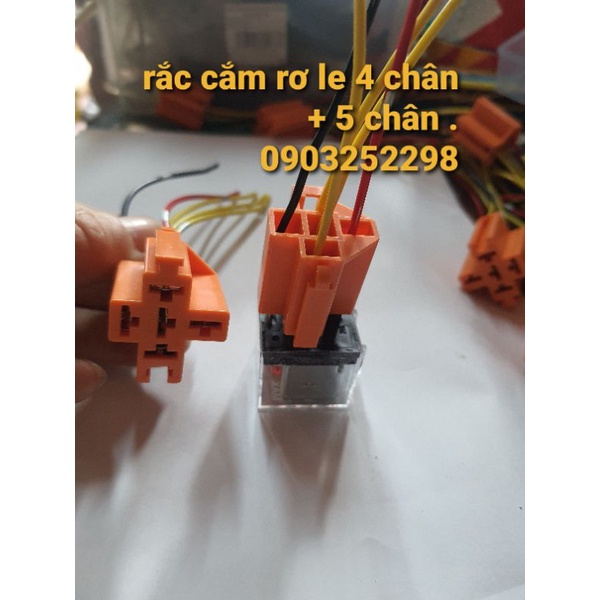 rắc cắm rơ le 4 chân 5 chân , đui rơ le