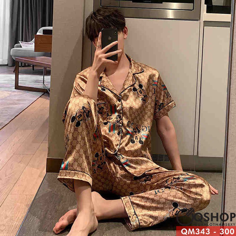 BỘ ĐỒ PIJAMA NAM CỘC TAY NAM QSHOP QM343