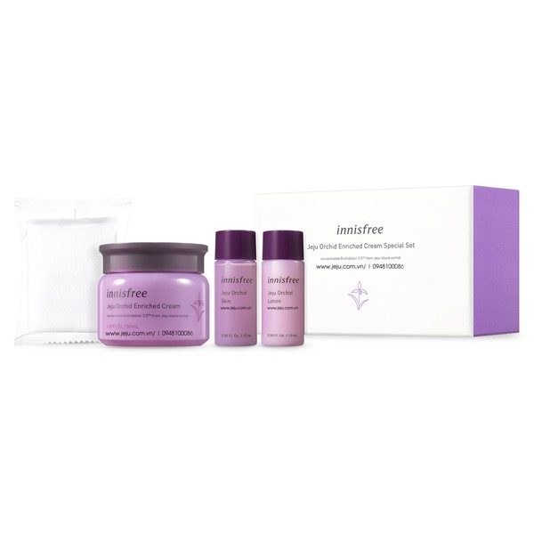 Set Dưỡng Da Cơ Bản Từ Hoa Lan Innisfree Jeju Orchid Enriched Cream Special Set