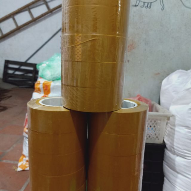 1 CUỘN BĂNG DÍNH VÀNG NÂU 0,5kg ĐẸP,1 CÂY 3KG