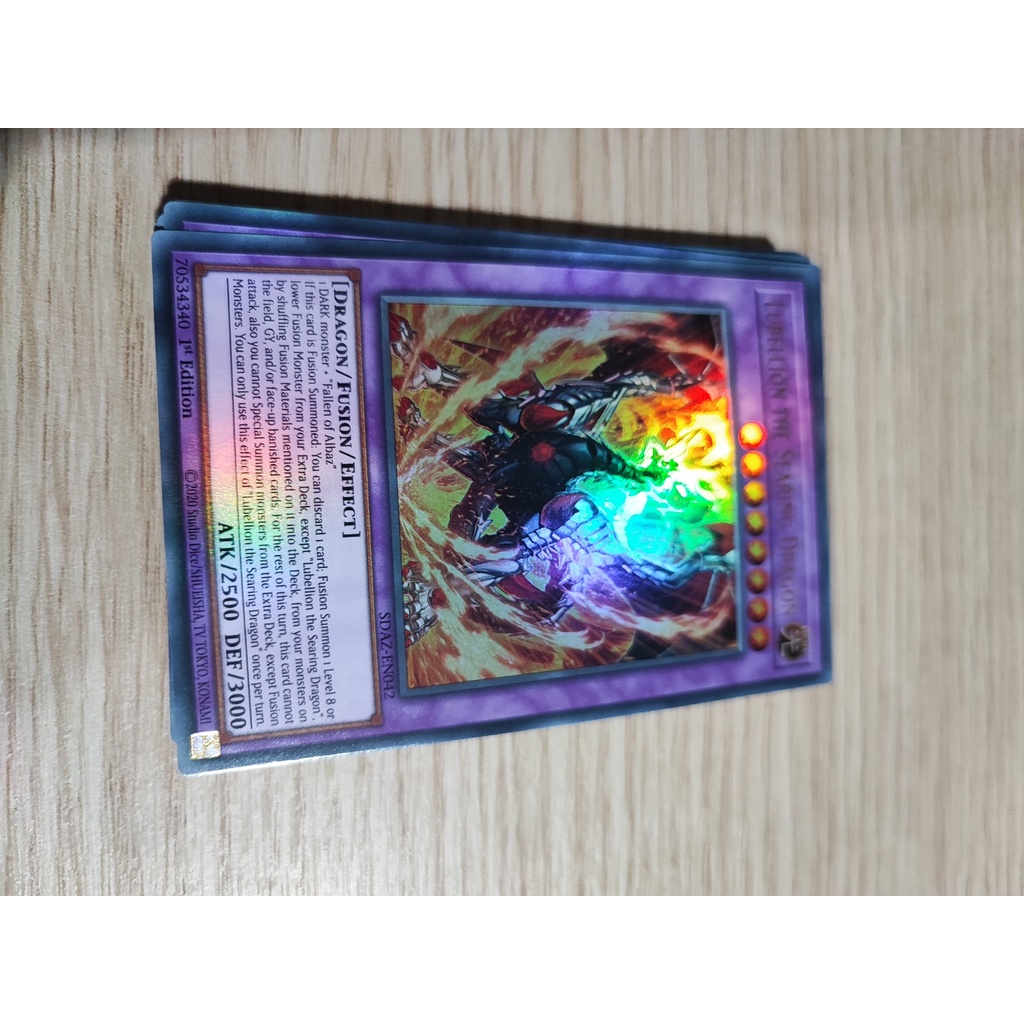 1 lá thẻ bài Lubellion the Searing Dragon - SDAZ-EN042 - Ultra Rare 1st Edition