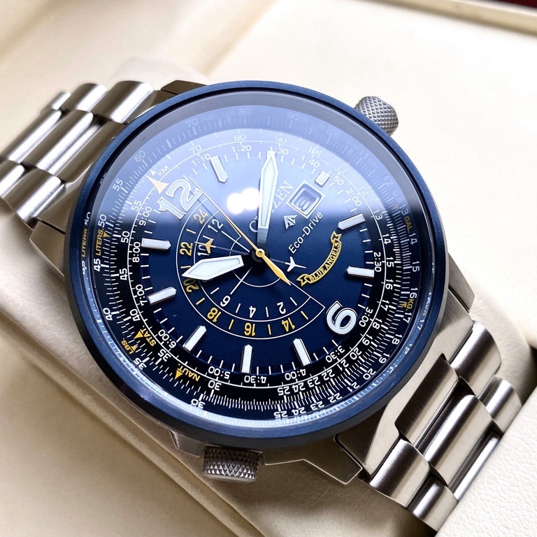 Đồng hồ nam cao cấp Citizen Eco Blue Angeels BJ7006-56L chính hãng
