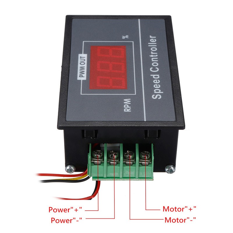 Màn hình LED DC 6-60V 30A 0-100% DC 12V 24V 48V dùng điều khiển tốc độ động cơ PWM hỗ trợ công tắc chiết áp B100K