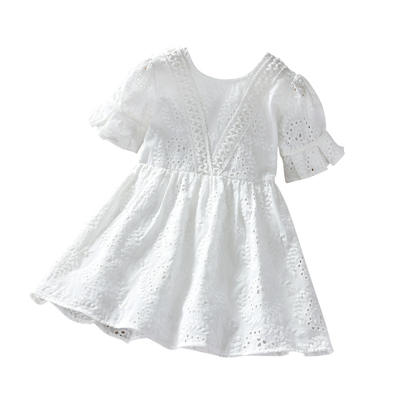 Đầm Công Chúa Dự Tiệc Màu Trắng Cho Bé Gái