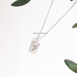 [Bạc] Dây chuyền Loài Hoa theo tháng Sinh nhật Bạc 925 Grace Jewelry